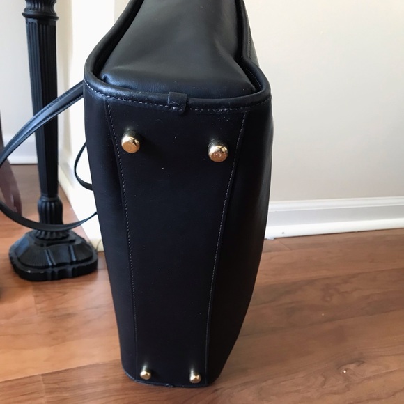 Coach Theo Leather Shoulder Tote Purse - Picture 9 of 16